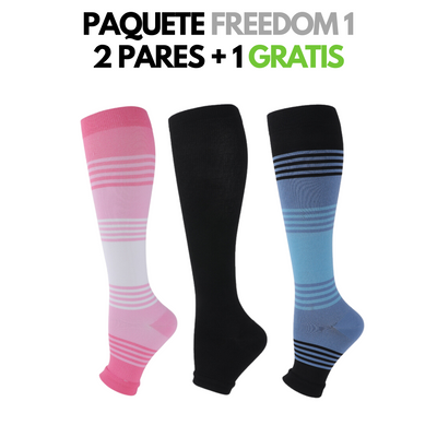 FitFree - Medias de Compresión pie abierto (Unisex)