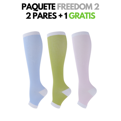 FitFree - Medias de Compresión pie abierto (Unisex)