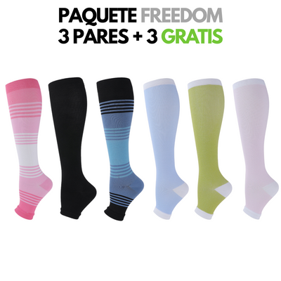 FitFree - Medias de Compresión pie abierto (Unisex)