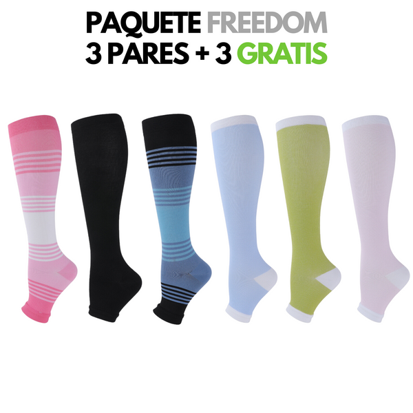 FitFree - Medias de Compresión pie abierto (Unisex)